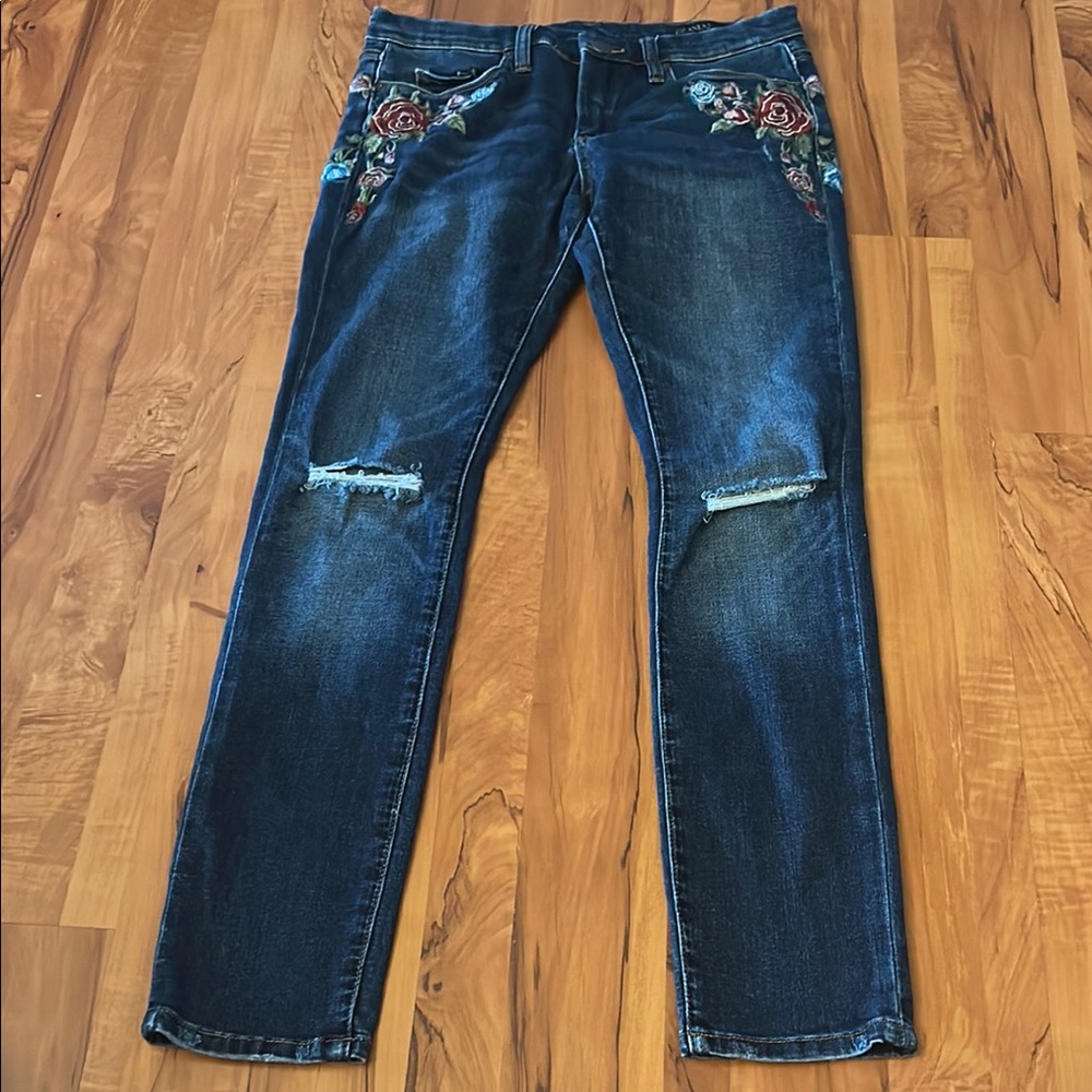 Blank NYC Embroidered Blue Jeans